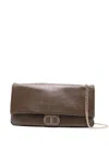 Twinset Structured Neutral Handbag In Brown