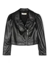 Twinset Bambini Giacca Biker Con Dettagli Borchiati In Black