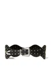 Twinset Stud-embellished Wave Belt In Black