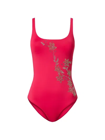 Twinset Studded Swimsuit In Red
