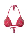 Twinset Studs Triangle Bikini Top In Pink