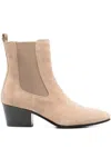 Twinset Suede Boots In Neutral