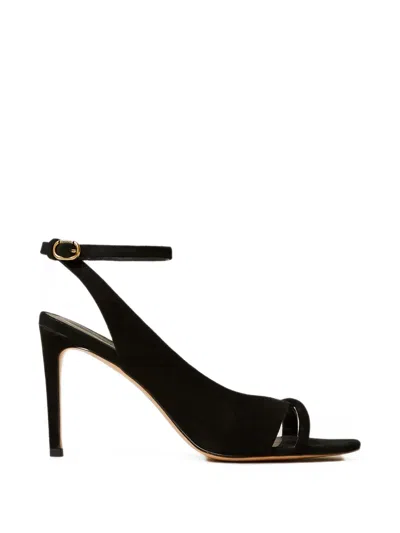 Twinset Suede Sandals In Black