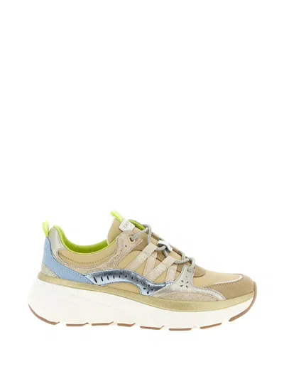 Twinset Lace-up Chunky Running Shoes In Brown
