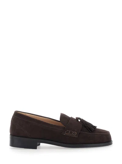 Twinset Suede With Tassel Detail Loafer In Brown