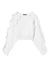 Twinset Sweater With Ruches In White