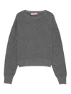 Twinset Twin-set Soft Wool Blend Sweater In Gray