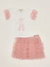 Twinset Ruffled Tulle Skirt Set In Multi