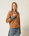 Twinset Sweat-shirt En Scuba Et Jean In Gold