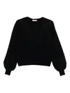 Twinset Timeless Black Sweater With Round Neckline In Black