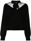 Twinset Lace Sweater In Black  