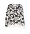 Twinset Cats-jacquard Sweater In Black
