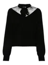 Twinset Lace Sweater In Black