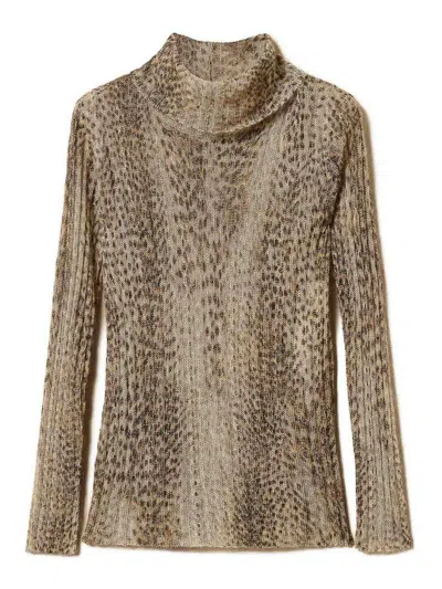 TWINSET SUÉTER CUELLO REDONDO - MARRÓN