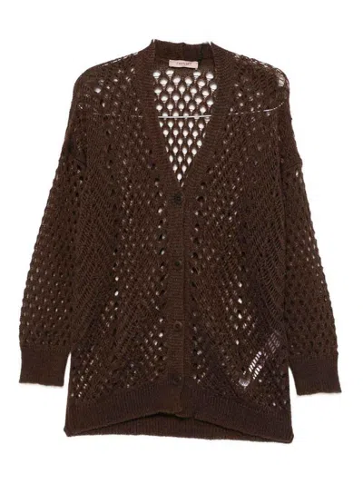 TWINSET SUÉTER CUELLO REDONDO - MARRÓN