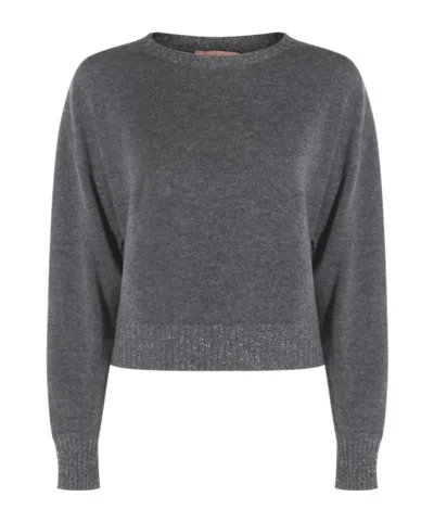Twinset Grey Wool Knitwear In Gray