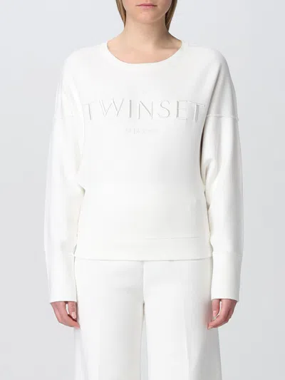 Twinset Jumper In Viscose Blend In White
