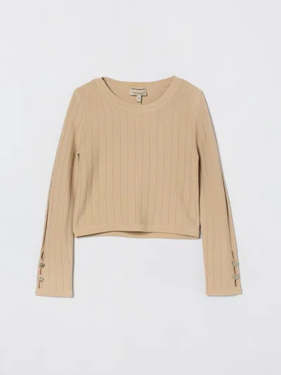 Twinset Kids' セーター  ボーイ カラー ブラウン In Brown