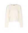Twinset Lace Insert Sweater In Neutral