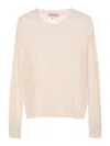 Twinset Openwork Crochet Jumper In Pink