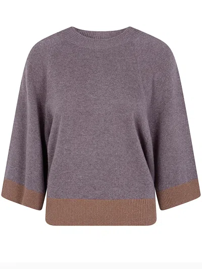 Twinset Sweater Round Neck "round Neck Sweater" In Gray