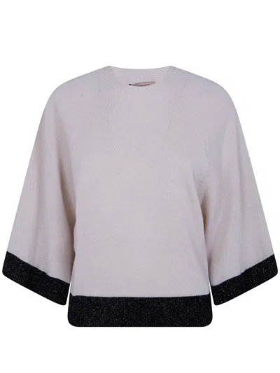 Twinset Sweater Round Neck "round Neck Sweater" In Neutral