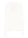 Twinset Ribbed Mock-neck Top In Sand