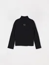 Twinset Kids Ribbed Turtleneck Sweater In Black