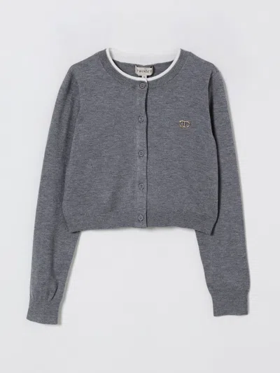 TWINSET SWEATER TWINSET KIDS COLOR GREY,H39164020