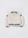 Twinset Puff-sleeve Striped-cuff Jacket In White