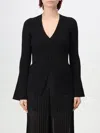 Twinset Tulle-insert Knitted Jumper In Schwarz