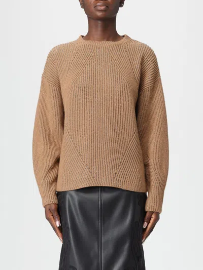 Twinset Ribbed Sweater In Neutral