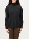 Twinset Logo-embroidered Roll-neck Top In Charcoal