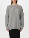 Twinset Maxi Round Neck Sweater In Grau