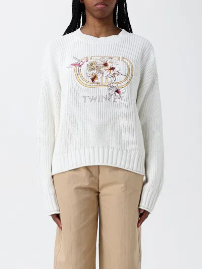 Twinset Sweater  Woman Color Pearl In White