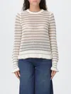 Twinset Lurex-striped Fishnet Jumper In Multi