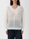 Twinset Sweater  Woman Color White In Animal Print