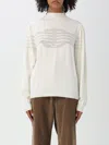 Twinset Oval T-motif Jumper In Yellow Cream
