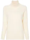 Twinset Roll-neck Wool-cashmere Blend Jumper In White