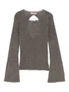 Twinset Pullover Mit Lurex-detail In White