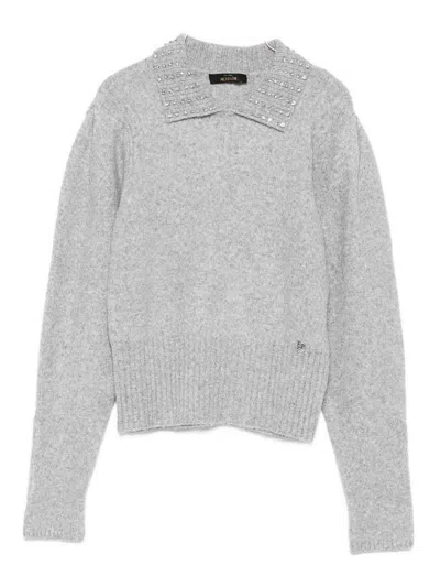 TWINSET SUÉTER CON ESCOTE BARCO - GRIS
