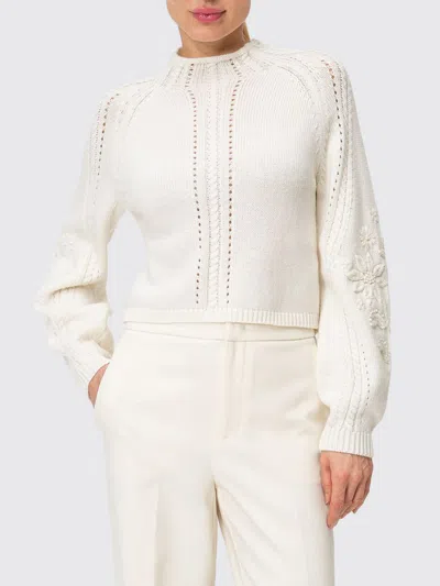 Twinset Sweater Woman Color Pearl In White