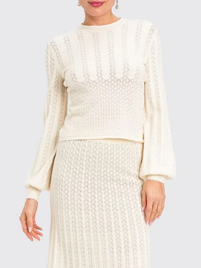 Twinset Sweater Woman Color Pearl In White