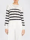 Twinset Striped Sweater In White