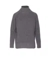 Twinset Twin-set High Neck Relaxed-fit Sweater With Ribbed Detailing