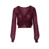Twinset Twin-set Long Sleeve Sweater In Burgundy