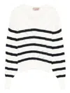 Twinset Striped Sweater In Multi