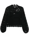 Twinset Twin-set 100% Cotton Sweater In Black