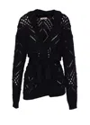 Twinset Knitted Cardigan With Belt In Black