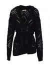 Twinset Knitted Cardigan With Belt In Black